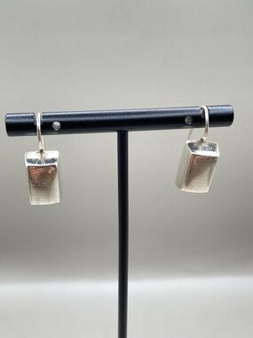 Silpada Silver Rectangle Bar Earrings